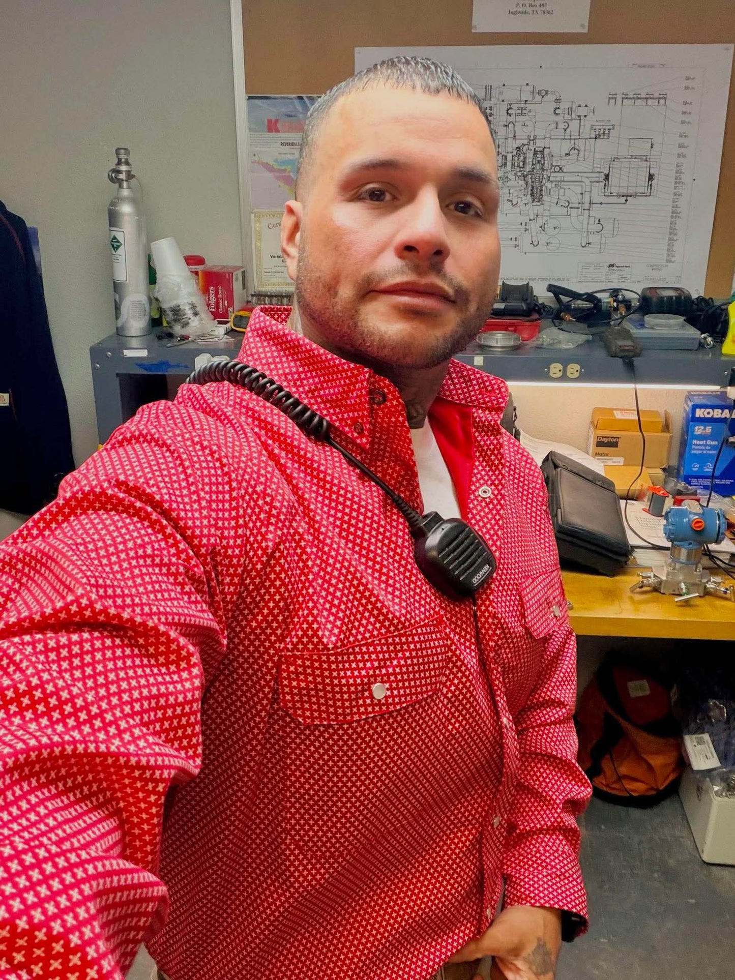 FR Pearl Snap Work shirt - Alpha Red